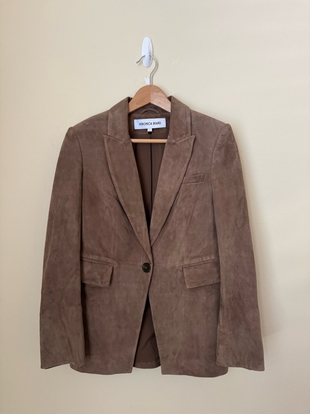 Veronica Beard Duane Suede Dickey Jacket Brown Size 4
